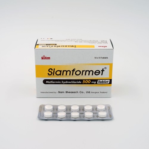 SIAMFORMET TAB 500mg 10x10's/BOX 外包裝成品
